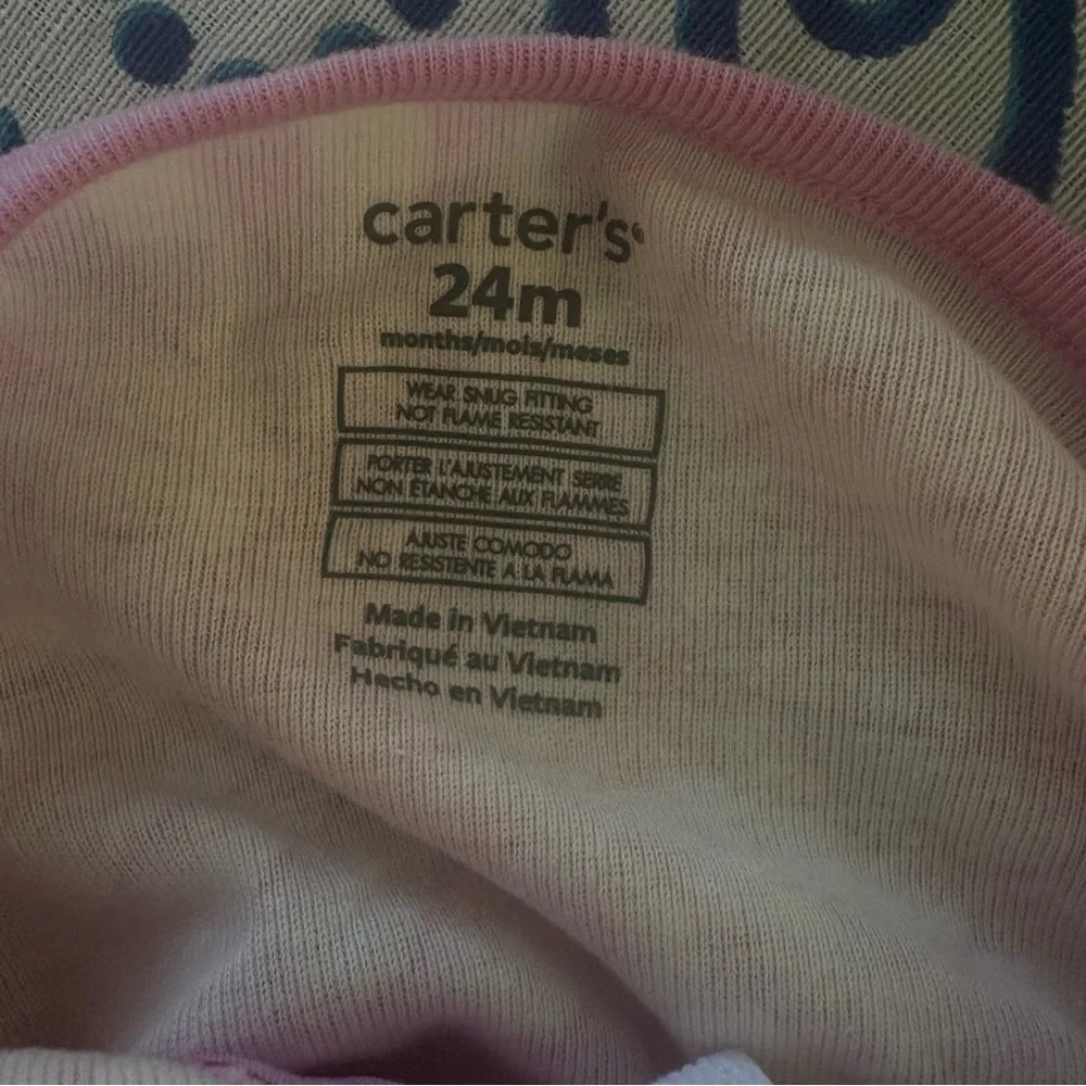 NWT Carter's One Piece Sunflower 100% Snug Fit Cotton Footie Pajamas Purple 24M